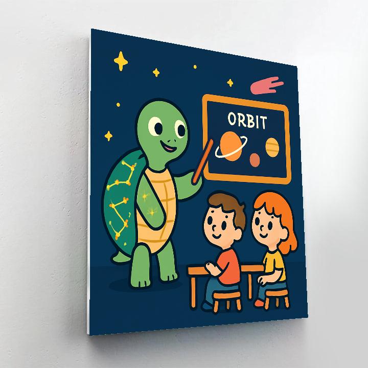 Comet Classroom With The Star Turtle Number painting