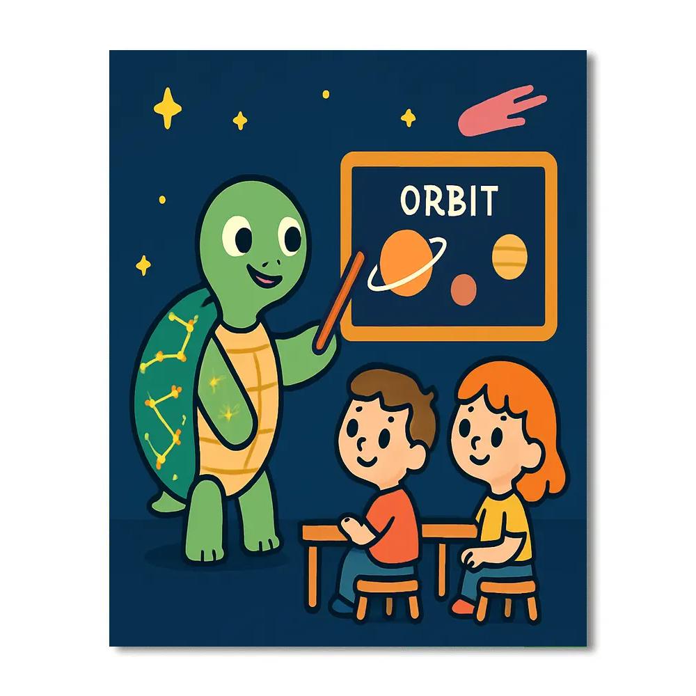 Comet Classroom With The Star Turtle Number painting
