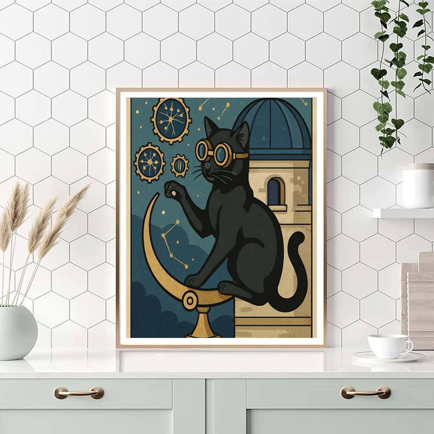 Clockwork Observatory Cat Dream Paint by numbers kits