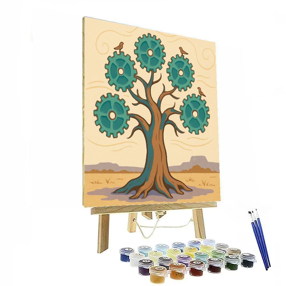 Clockwork Canopy Tree painting number kit