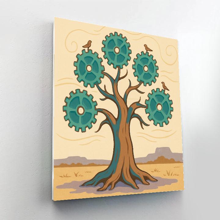 Clockwork Canopy Tree painting number kit