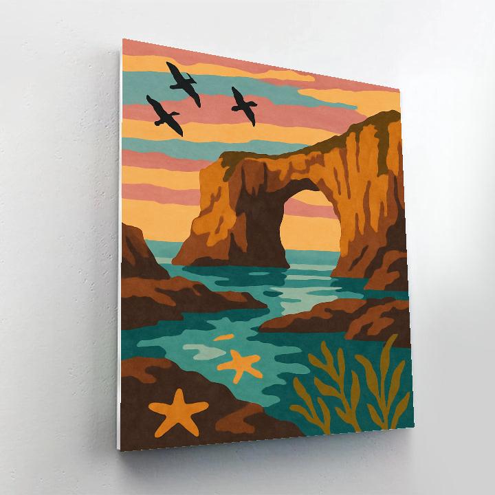 Tidepool Cathedral Landscape paint by number