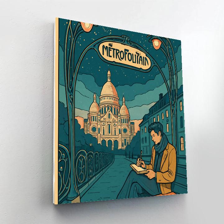 Clockwork Metro Paris Poster paint by numbers