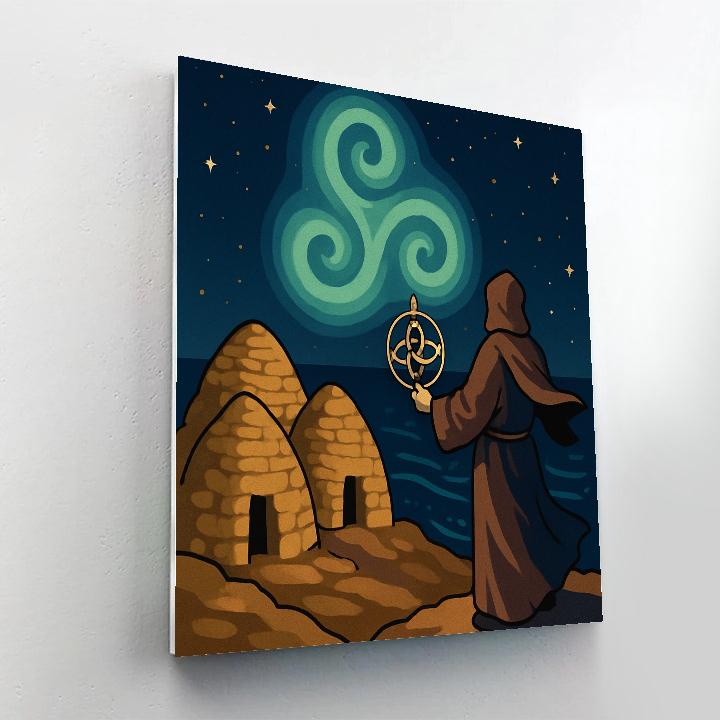 Ireland Starforge Over Skellig Michael Paint by numbers art