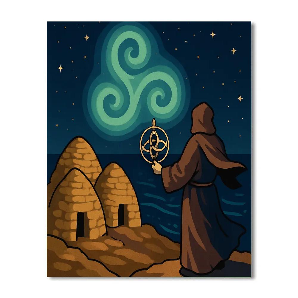 Ireland Starforge Over Skellig Michael Paint by numbers art