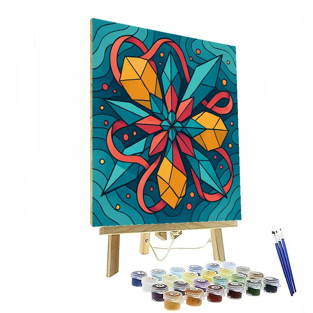 Abstract Prism Garden Convergence Paint by numbers kits