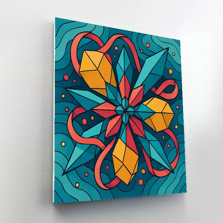 Abstract Prism Garden Convergence Paint by numbers kits