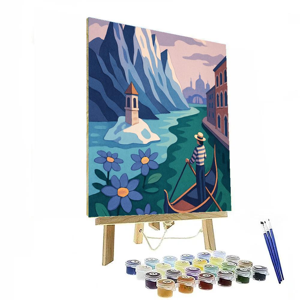 Glacier To Gondola Journey In Italy Paint by numbers art