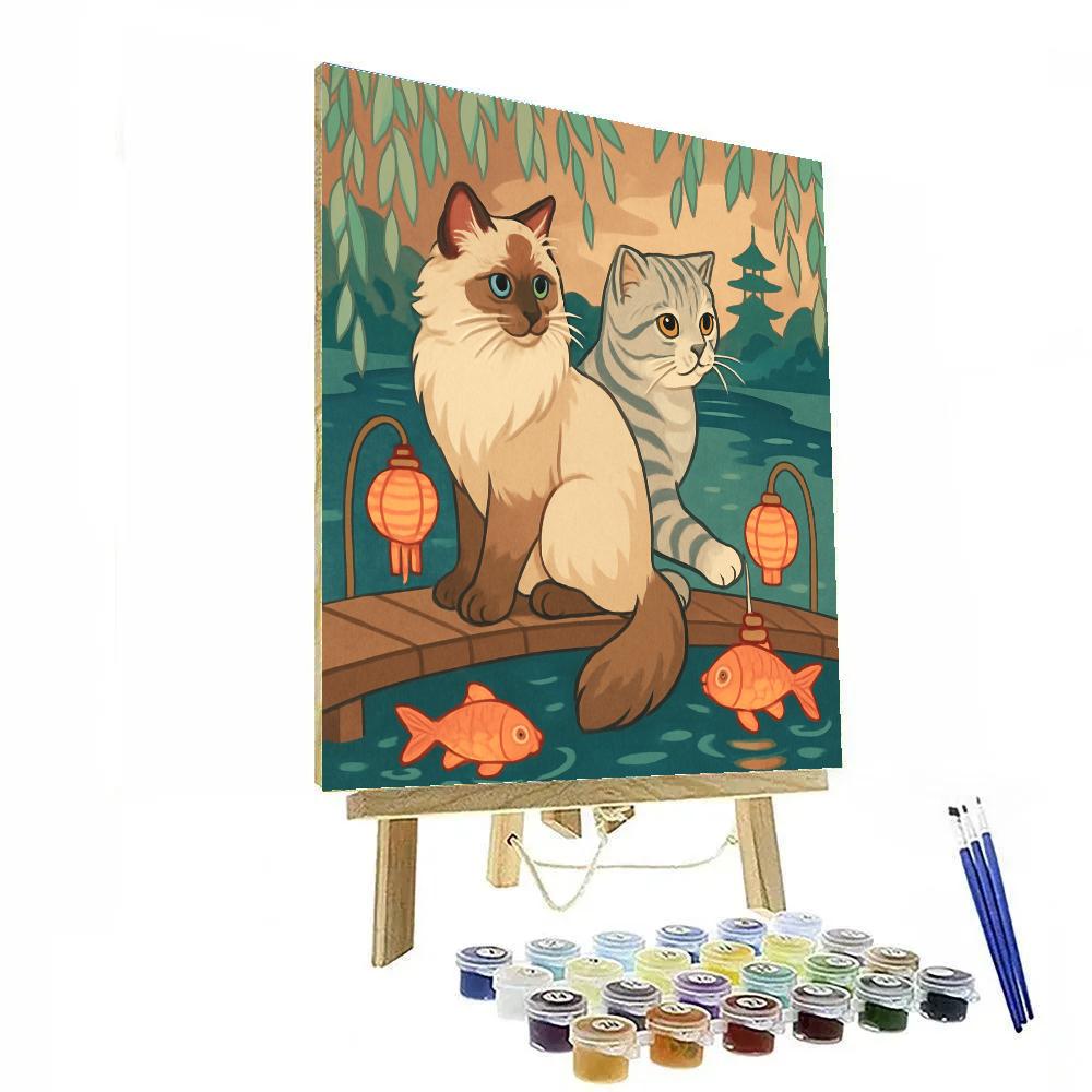 Lantern Festival With Cat Guardians Paint by numbers kits
