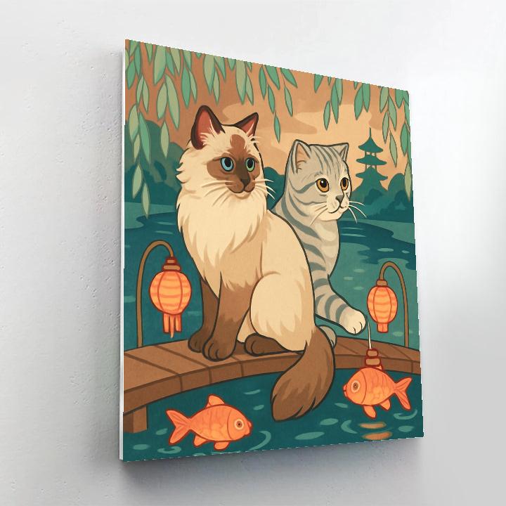 Lantern Festival With Cat Guardians Paint by numbers kits