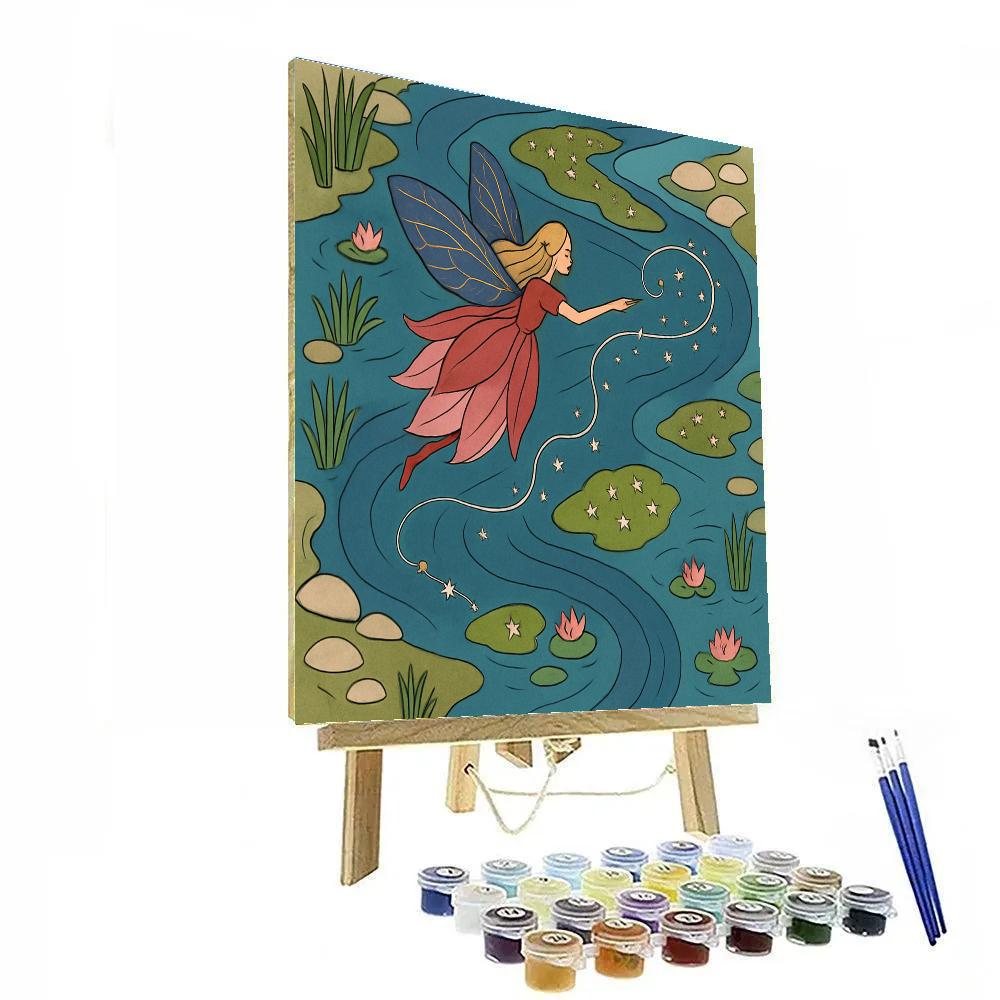 Fairy-Threaded River Map Paint by numbers kits