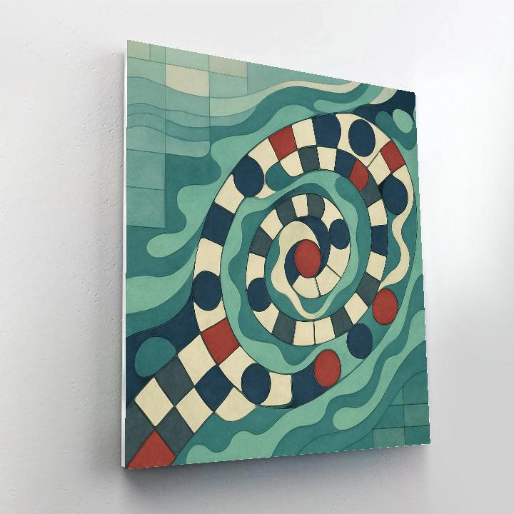 Tidal Lattice With Abstract Memory Drift paint by number