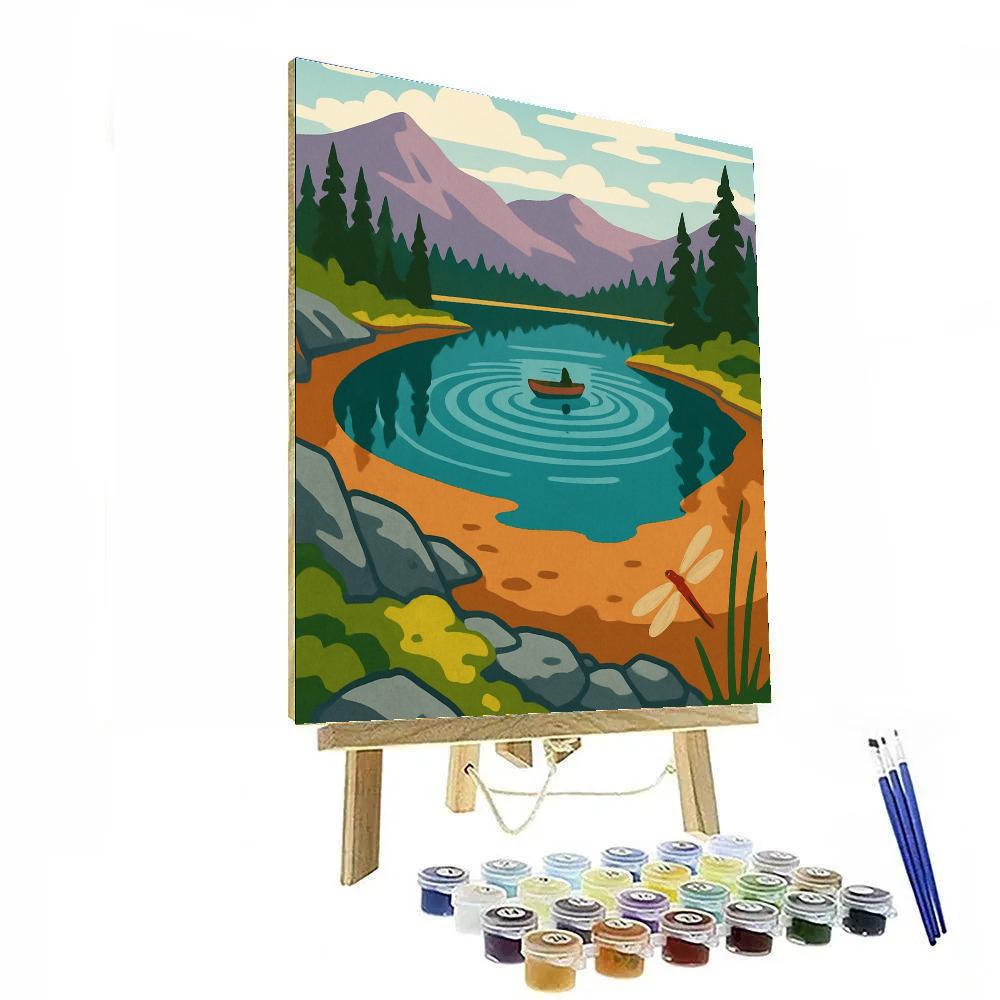 Copper Kettle Lake Overlook paint by color