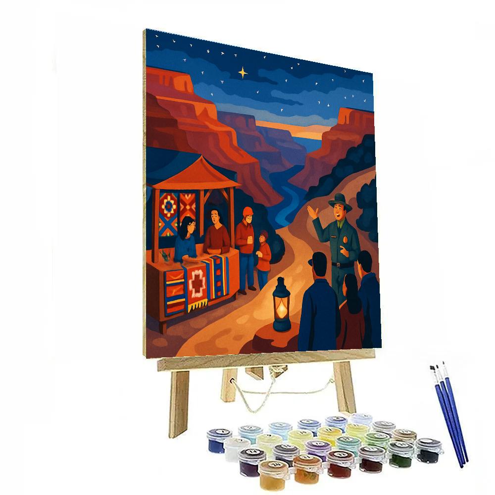 Canyon Night Market In The USA Paint by numbers art