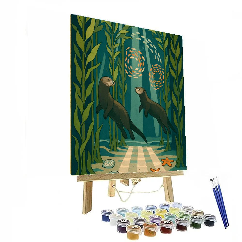 Kelp Cathedral In The Ocean Light Paint by numbers kits