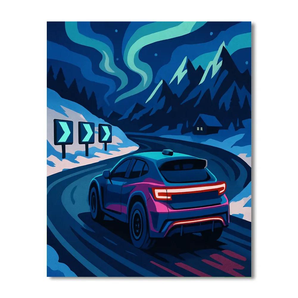 Midnight Switchback Cars Expedition paint by numbers