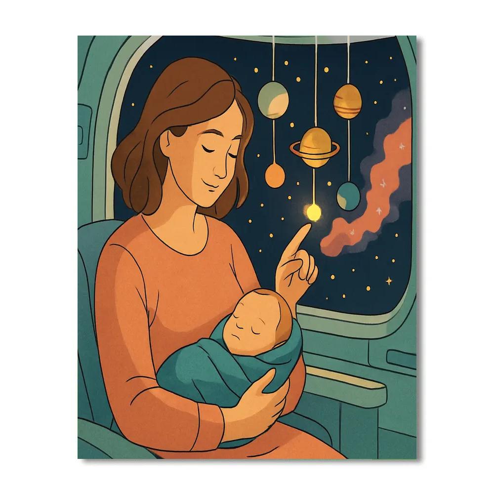 Mother Starship Lullaby painting number kit