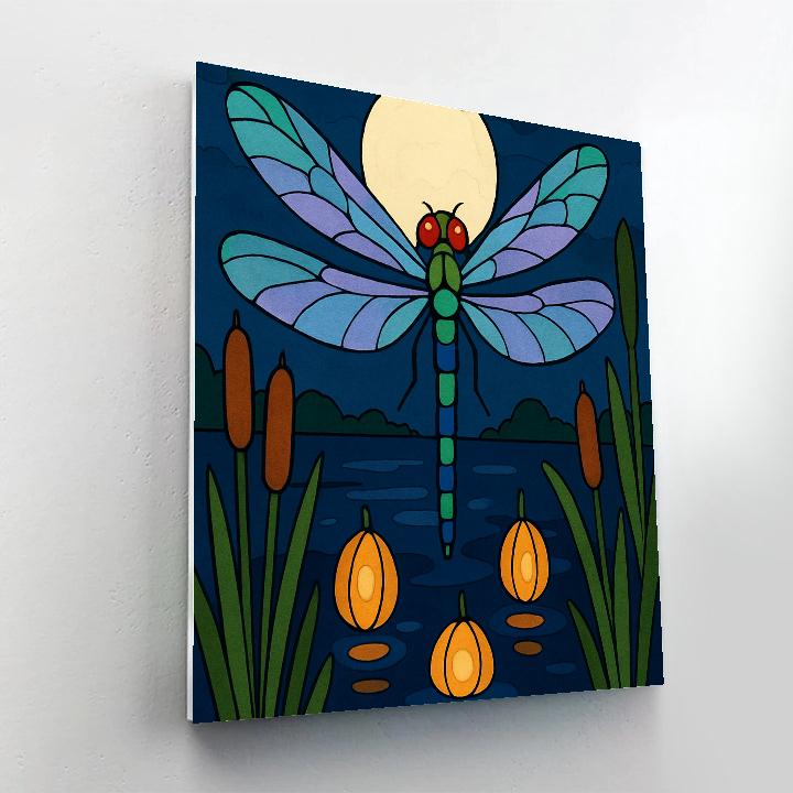 Lantern Marsh Dragonfly DIY paint by numbers