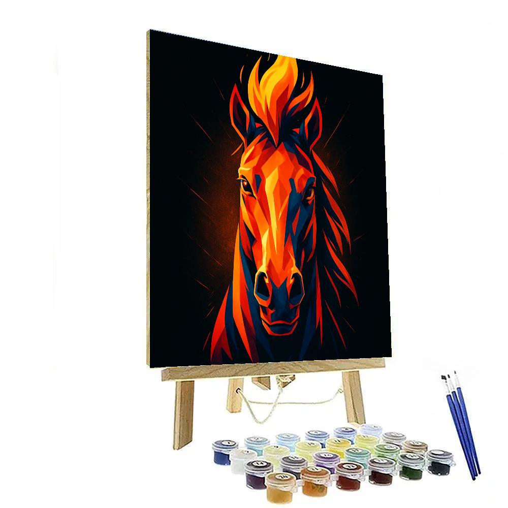 Solar Flare Stallion Paint by numbers art