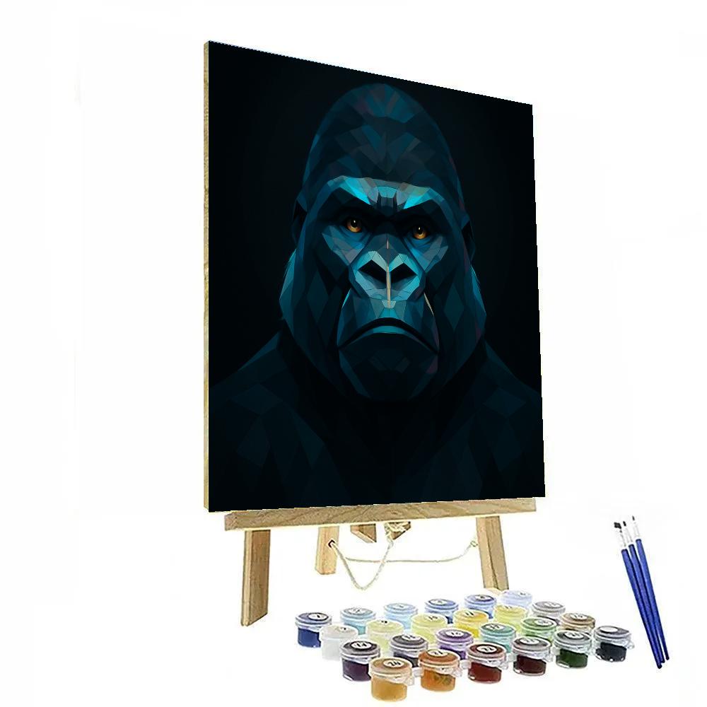 Obsidian Prism Gorilla Monarch paint by numbers