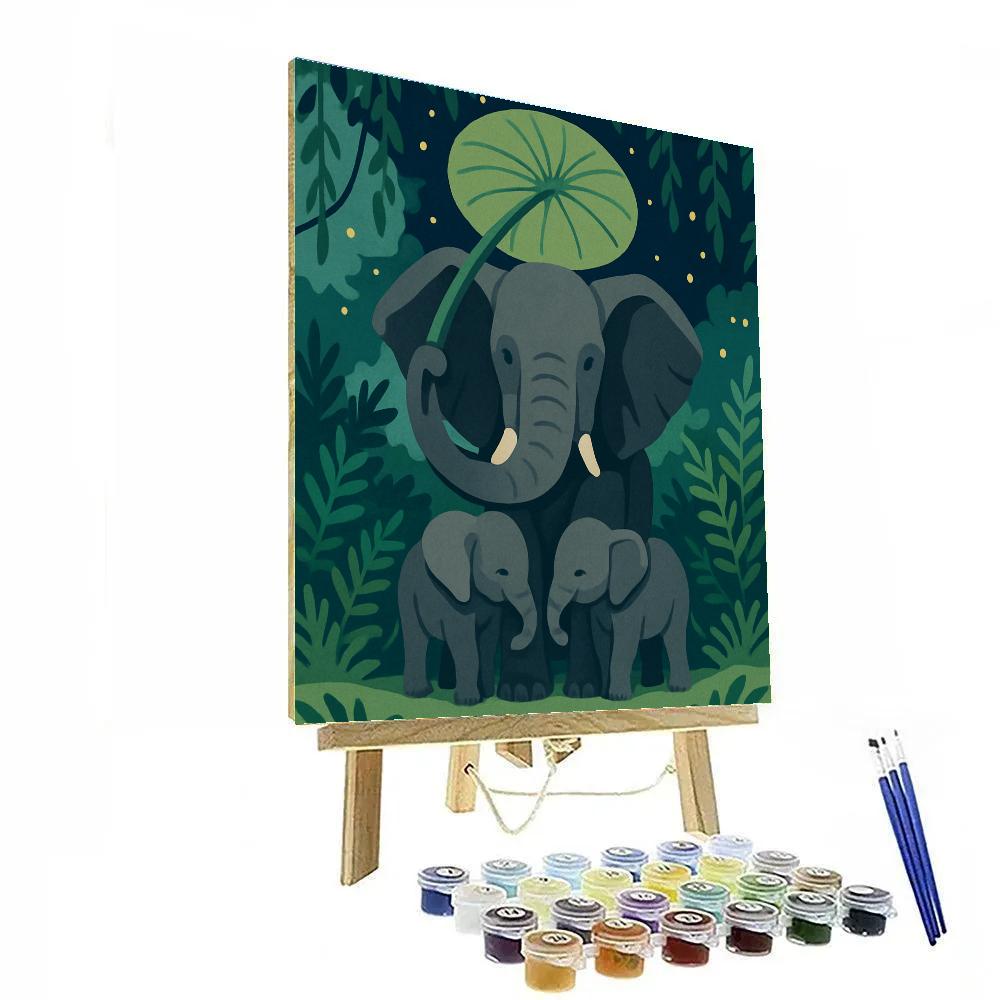 Elephant Crafted Canopy Observatory paint by numbers