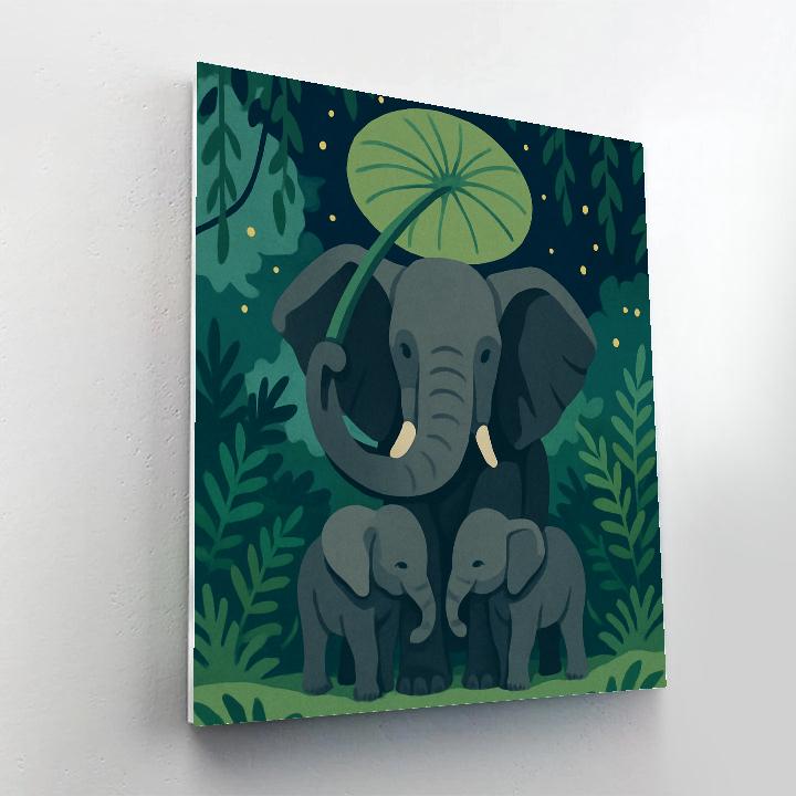 Elephant Crafted Canopy Observatory paint by numbers