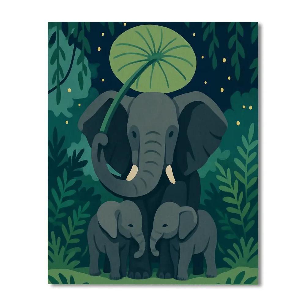 Elephant Crafted Canopy Observatory paint by numbers