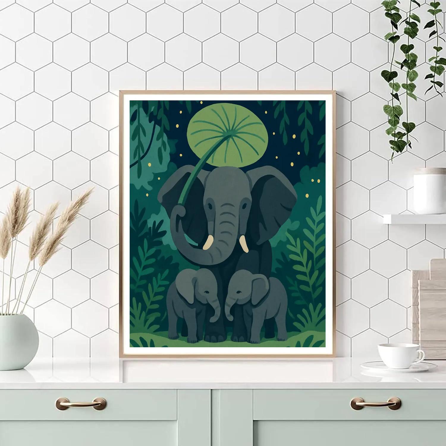 Elephant Crafted Canopy Observatory paint by numbers