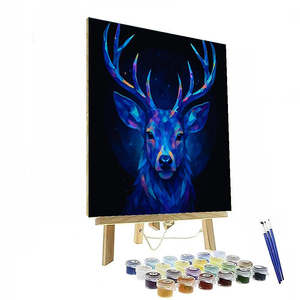 Chromatic Antler Nebula Deer paint by numbers
