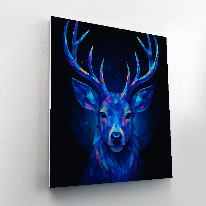 Chromatic Antler Nebula Deer paint by numbers