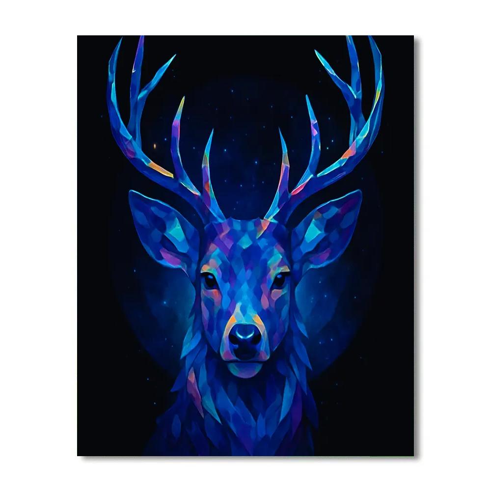 Chromatic Antler Nebula Deer paint by numbers