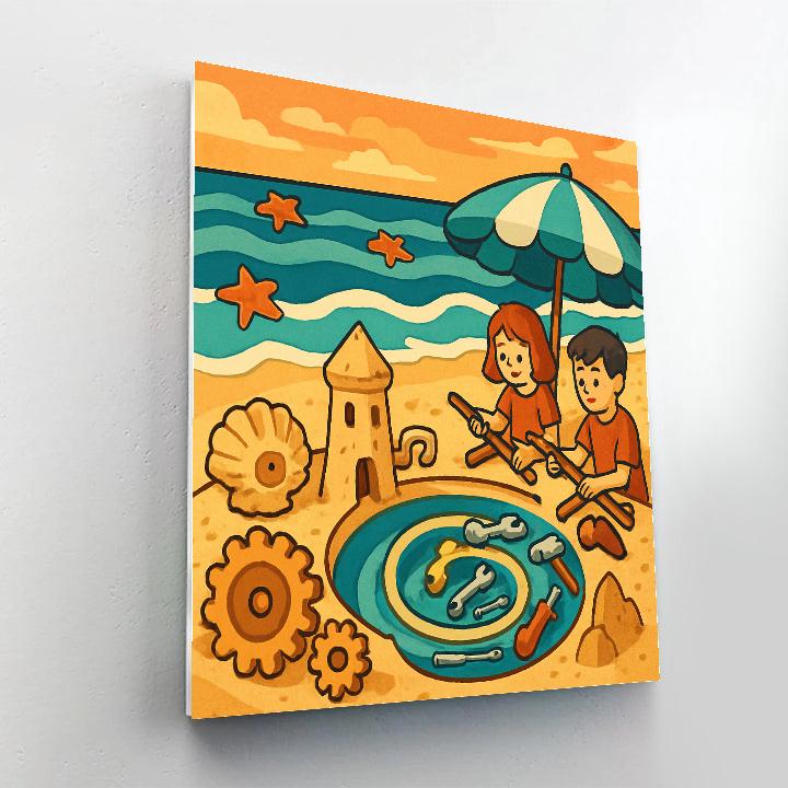 Clockwork Tidepool Beach Atelier DIY paint by numbers