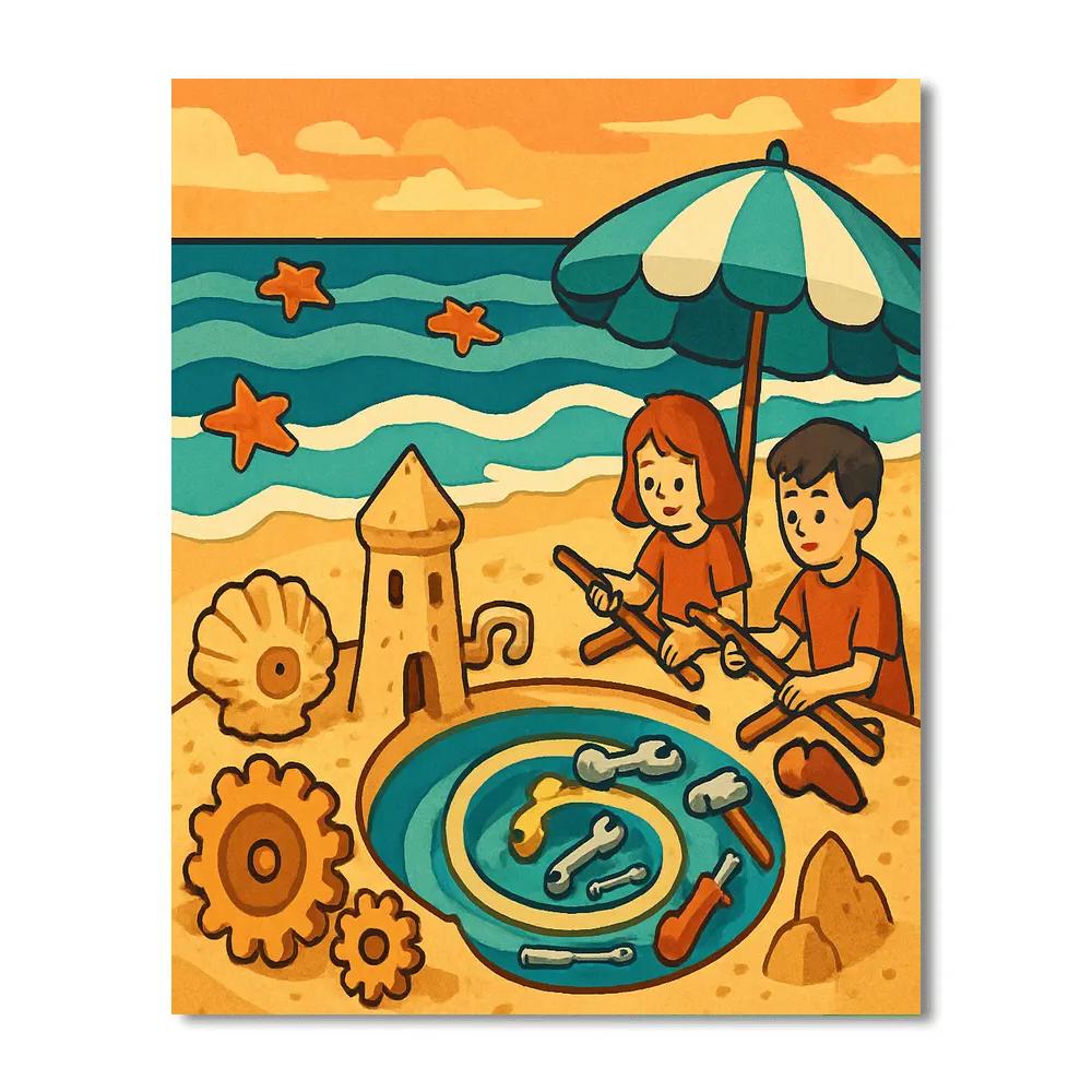 Clockwork Tidepool Beach Atelier DIY paint by numbers