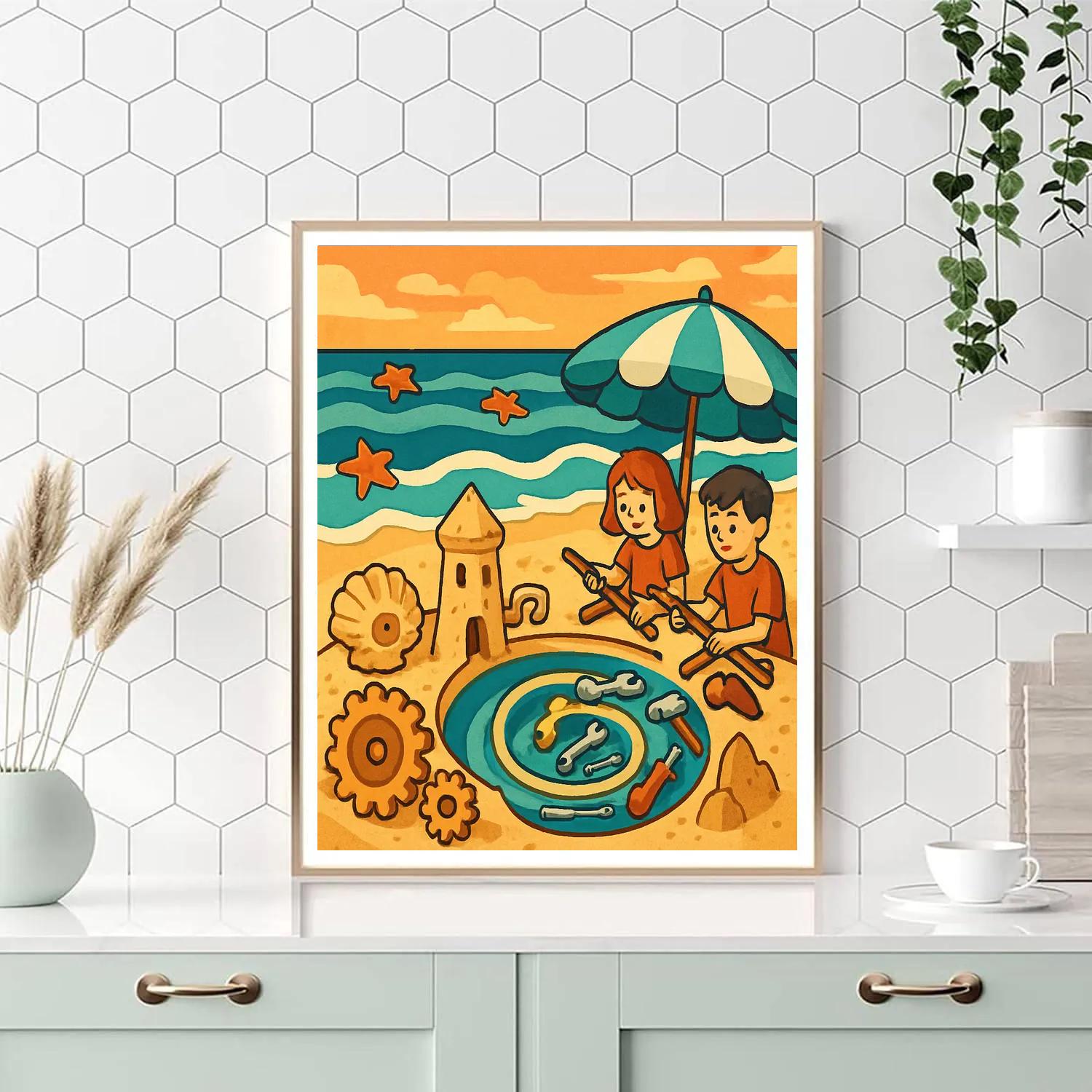 Clockwork Tidepool Beach Atelier DIY paint by numbers