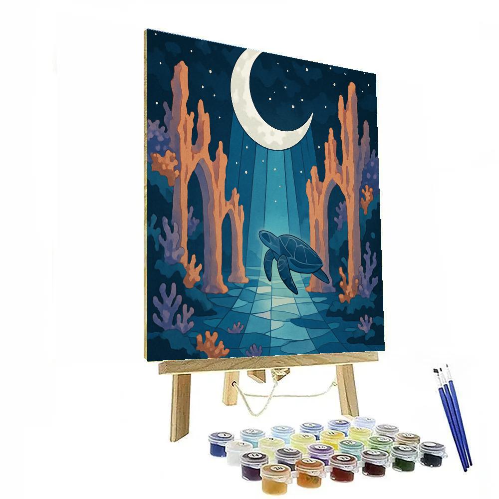Moon Tidal Cathedral Reef paint by number