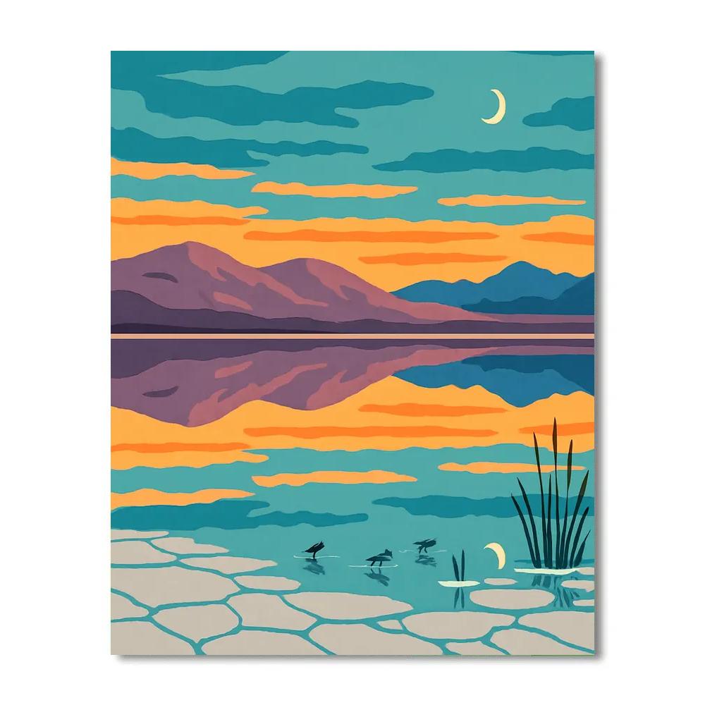 Twilight Glasslands Landscape paint by number