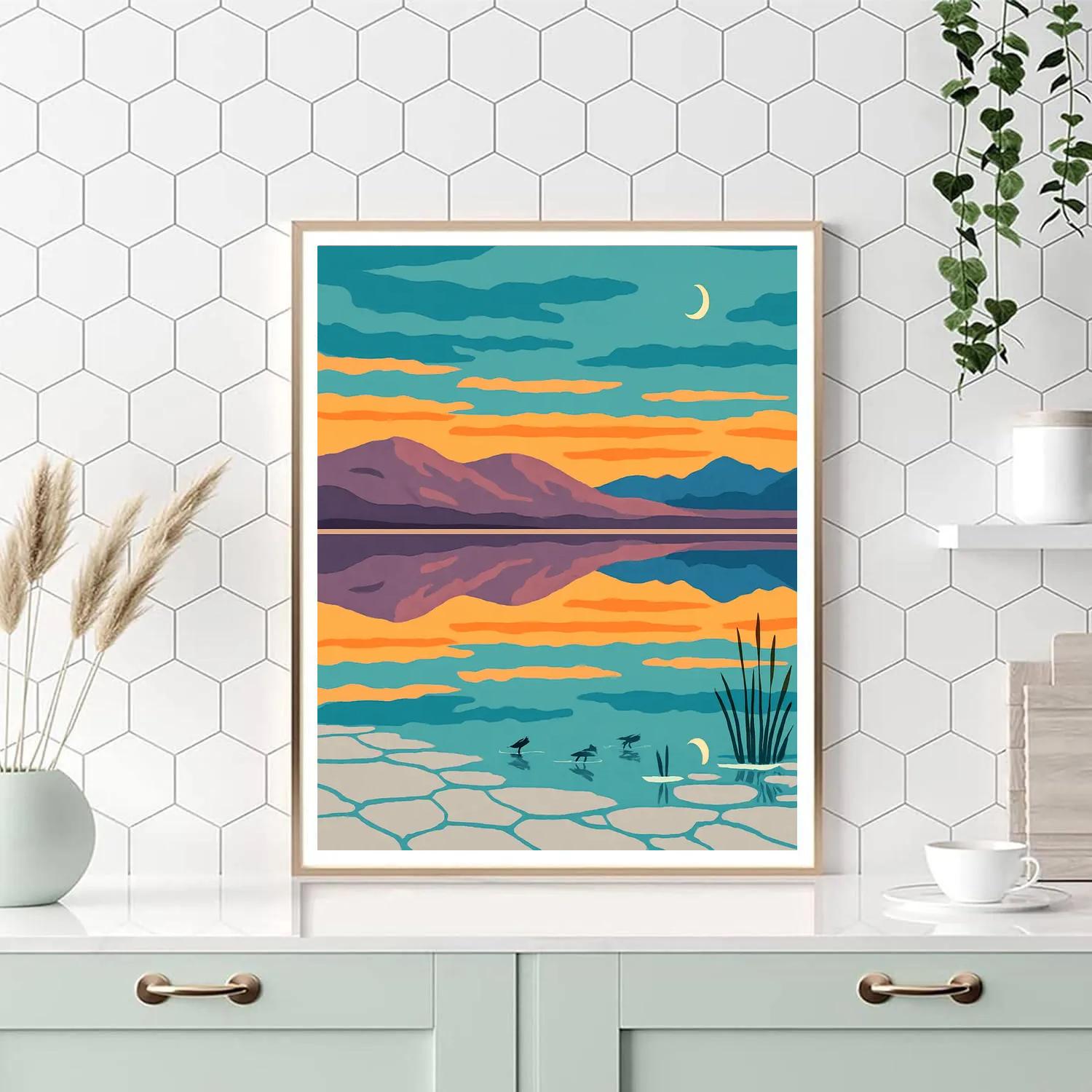 Twilight Glasslands Landscape paint by number