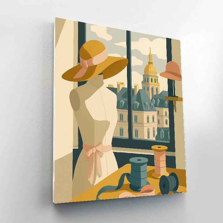 Milliner Workshop In Paris Light Paint by numbers art