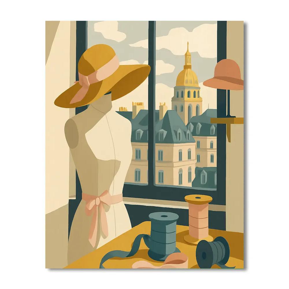 Milliner Workshop In Paris Light Paint by numbers art