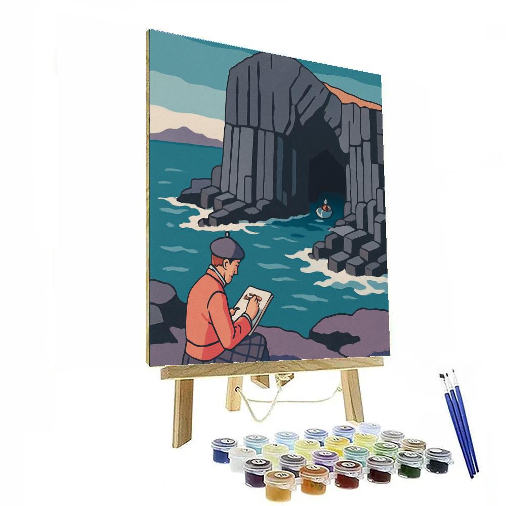 Tide Carved Scotland Sea Caves painting number kit