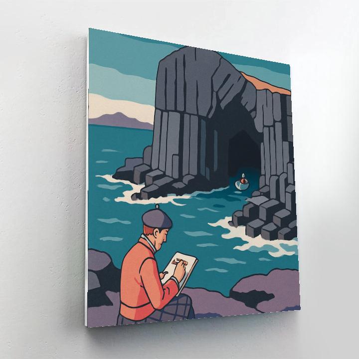 Tide Carved Scotland Sea Caves painting number kit