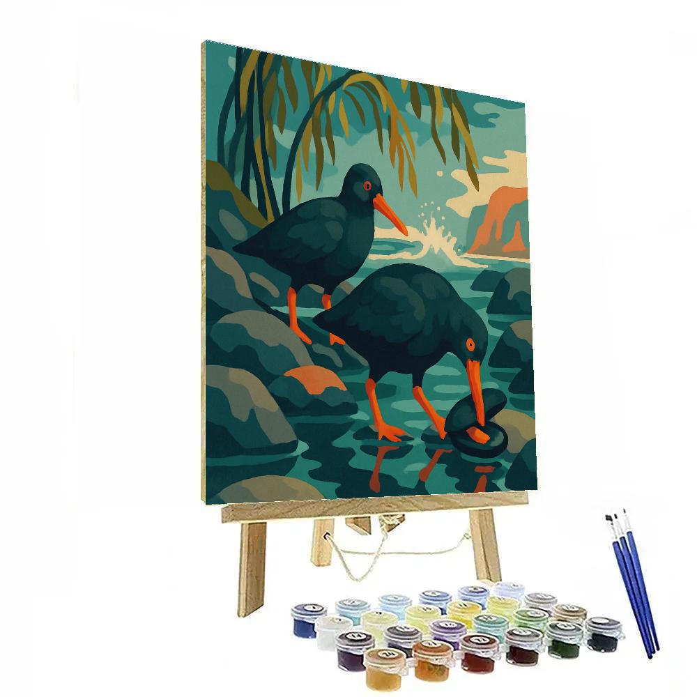 Tidepool Birds In Kelp Cathedral Paint by numbers kits