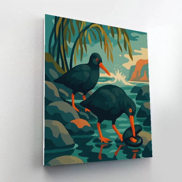 Tidepool Birds In Kelp Cathedral Paint by numbers kits