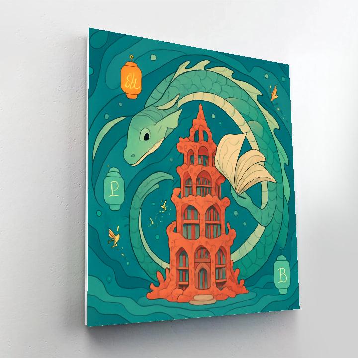 Fantasy Coral Archive Leviathan paint by numbers