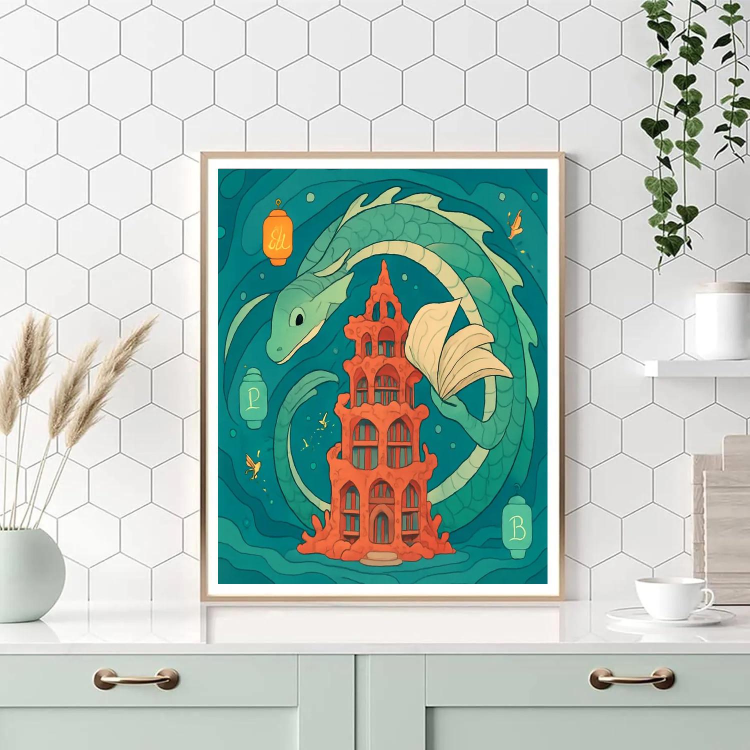 Fantasy Coral Archive Leviathan paint by numbers