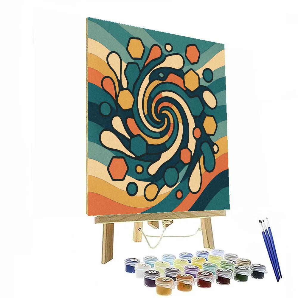 Tessellated Rain Abstract Paint by numbers art