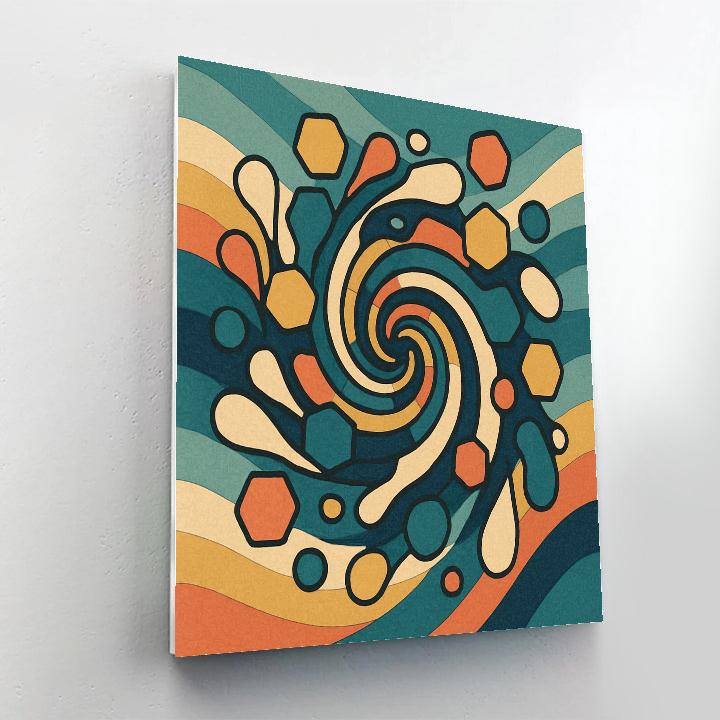 Tessellated Rain Abstract Paint by numbers art