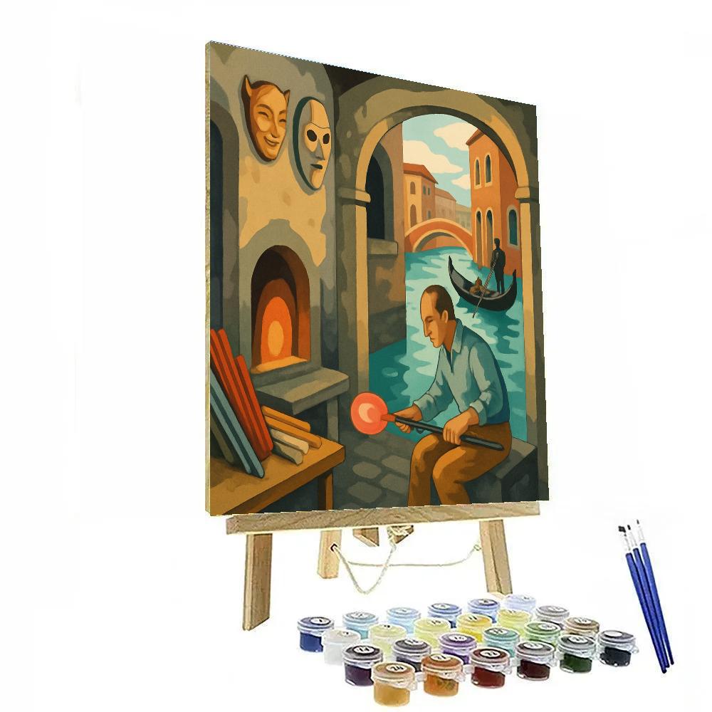 Italy Crafted Lagoon Glass Atelier Painting by numbers kit