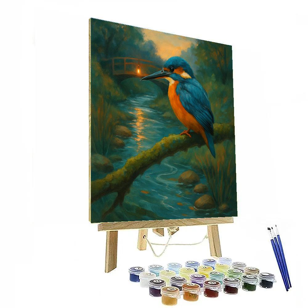 Kingfisher Lantern Creek Pause paint by number