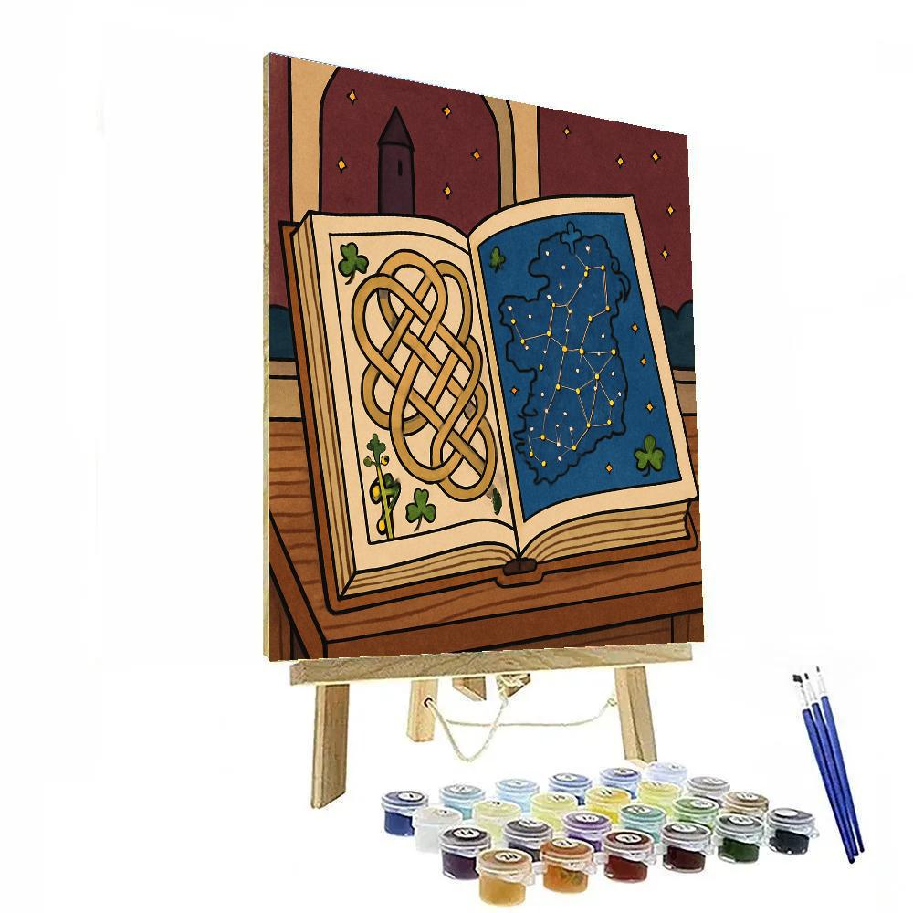 Ireland Kells Star Map Knotwork paint by color